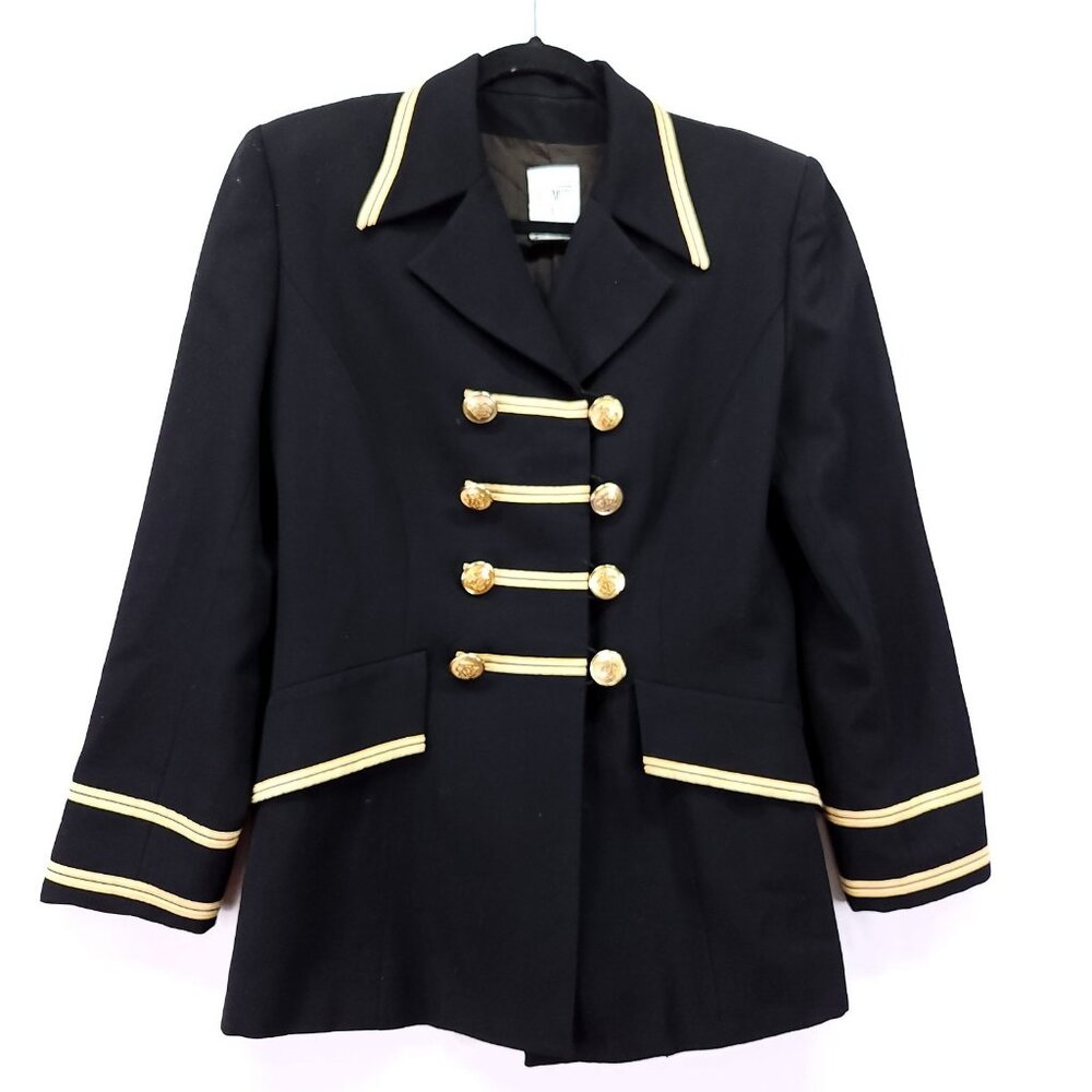 Collection Allumette A.C Paris Vintage Wool MIlitary Style Blazer Size Medium